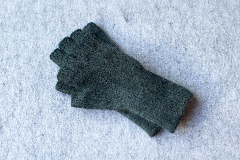 Fingerless Gloves and Sloves in Angora and Lambswool