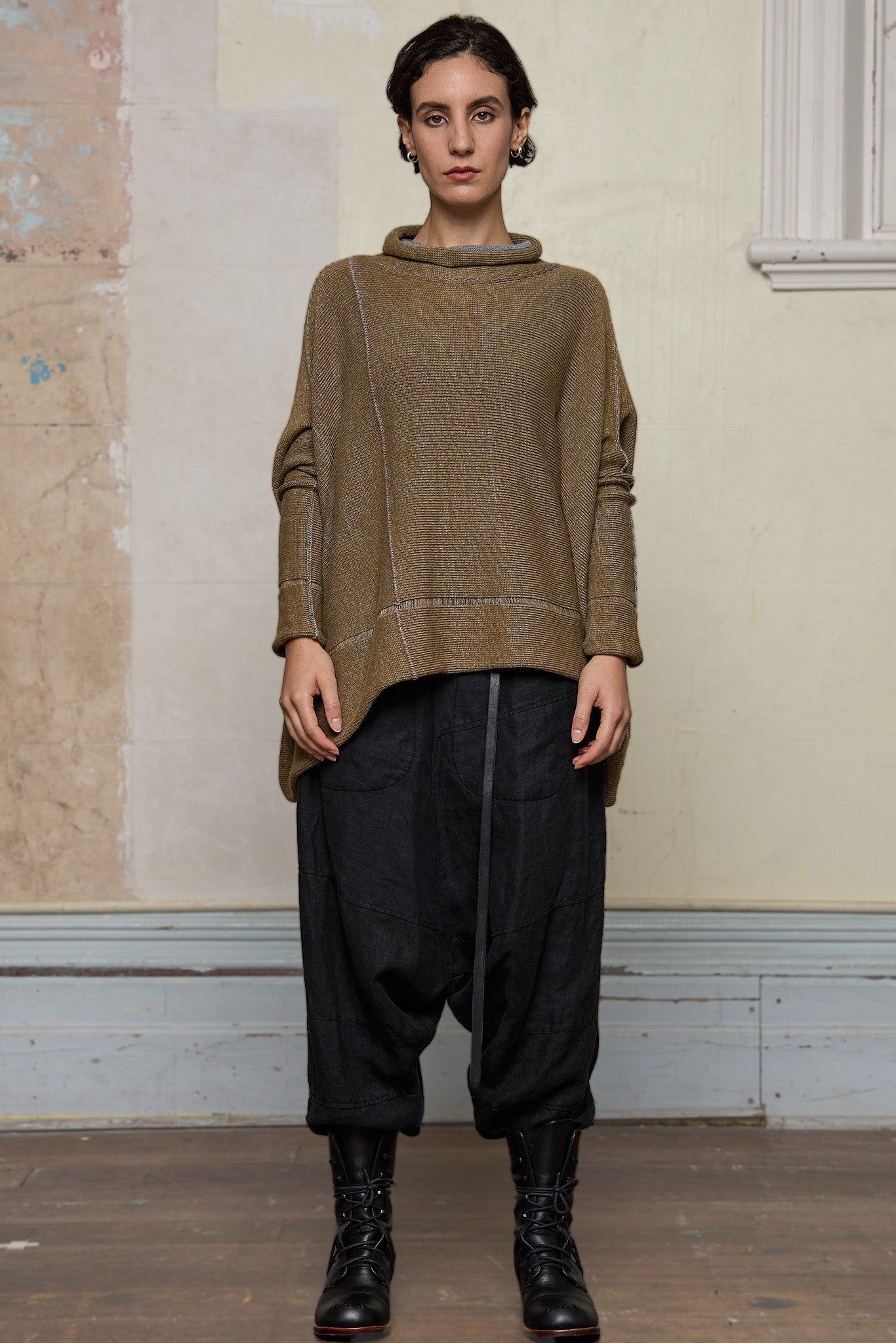 【BAON】Olpi Banding Big Pocket Jumper Grey Flat Knit Bow Front Jumper | Sikuna – motelrocks-com-us