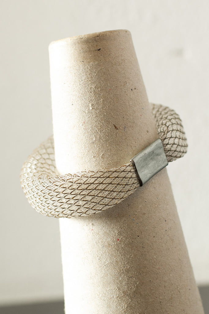 Clear refective mesh bangle back view