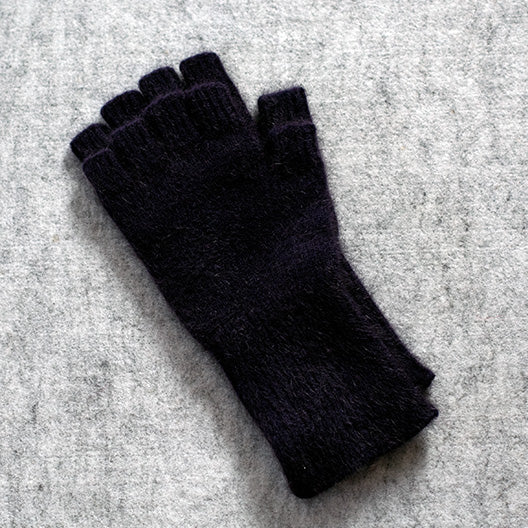 Genuine New Zealand Made Possum & Merino Wool Blended Fingerless Gloves - Unisex, Wrist Length