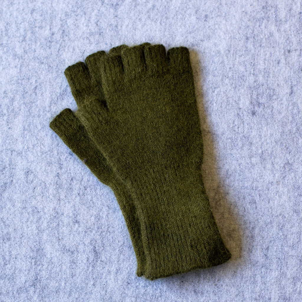 Fingerless Gloves and Sloves in Angora and Lambswool